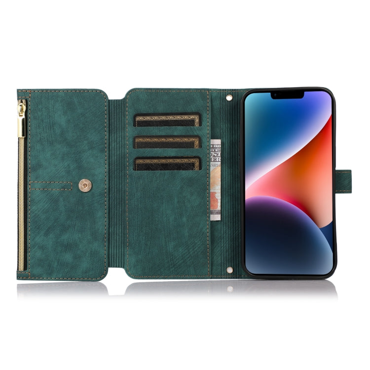 Dream 9-Card Wallet Zipper Bag Leather Phone Case, For iPhone 14, For iPhone 14 Plus, For iPhone 14 Pro, For iPhone 14 Pro Max, For iPhone 13, For iPhone 13 Pro, For iPhone 13 Pro Max, For iPhone 12 mini