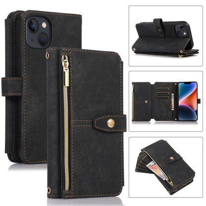 Dream 9-Card Wallet Zipper Bag Leather Phone Case, For iPhone 14, For iPhone 14 Plus, For iPhone 14 Pro, For iPhone 14 Pro Max, For iPhone 13, For iPhone 13 Pro, For iPhone 13 Pro Max, For iPhone 12 mini