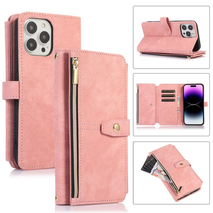 Dream 9-Card Wallet Zipper Bag Leather Phone Case, For iPhone 14, For iPhone 14 Plus, For iPhone 14 Pro, For iPhone 14 Pro Max, For iPhone 13, For iPhone 13 Pro, For iPhone 13 Pro Max, For iPhone 12 mini