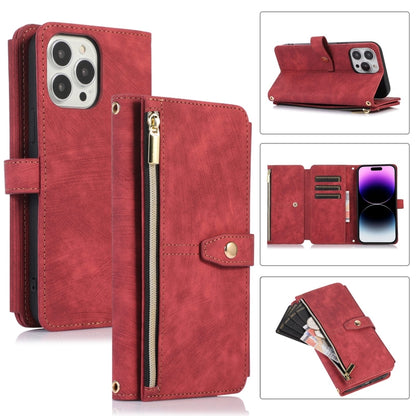 Dream 9-Card Wallet Zipper Bag Leather Phone Case, For iPhone 14, For iPhone 14 Plus, For iPhone 14 Pro, For iPhone 14 Pro Max, For iPhone 13, For iPhone 13 Pro, For iPhone 13 Pro Max, For iPhone 12 mini