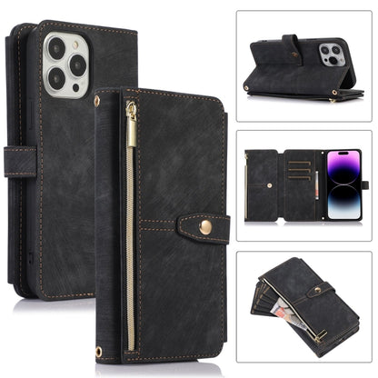 Dream 9-Card Wallet Zipper Bag Leather Phone Case, For iPhone 14, For iPhone 14 Plus, For iPhone 14 Pro, For iPhone 14 Pro Max, For iPhone 13, For iPhone 13 Pro, For iPhone 13 Pro Max, For iPhone 12 mini
