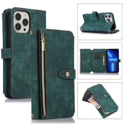 Dream 9-Card Wallet Zipper Bag Leather Phone Case, For iPhone 14, For iPhone 14 Plus, For iPhone 14 Pro, For iPhone 14 Pro Max, For iPhone 13, For iPhone 13 Pro, For iPhone 13 Pro Max, For iPhone 12 mini