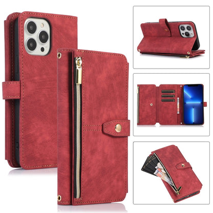 Dream 9-Card Wallet Zipper Bag Leather Phone Case, For iPhone 14, For iPhone 14 Plus, For iPhone 14 Pro, For iPhone 14 Pro Max, For iPhone 13, For iPhone 13 Pro, For iPhone 13 Pro Max, For iPhone 12 mini