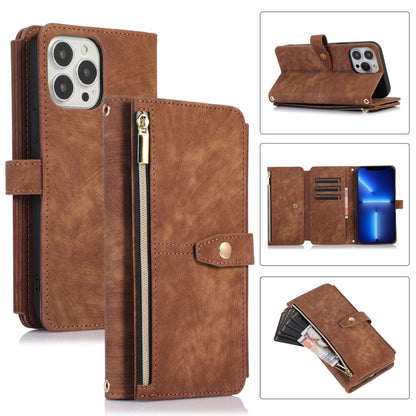 Dream 9-Card Wallet Zipper Bag Leather Phone Case, For iPhone 14, For iPhone 14 Plus, For iPhone 14 Pro, For iPhone 14 Pro Max, For iPhone 13, For iPhone 13 Pro, For iPhone 13 Pro Max, For iPhone 12 mini