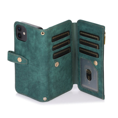 Dream 9-Card Wallet Zipper Bag Leather Phone Case, For iPhone 12, For iPhone 12 Pro, For iPhone 12 Pro Max, For iPhone 11, For iPhone 11 Pro, For iPhone 11 Pro Max, For iPhone X / XS, For iPhone XR