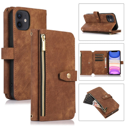 Dream 9-Card Wallet Zipper Bag Leather Phone Case, For iPhone 12, For iPhone 12 Pro, For iPhone 12 Pro Max, For iPhone 11, For iPhone 11 Pro, For iPhone 11 Pro Max, For iPhone X / XS, For iPhone XR