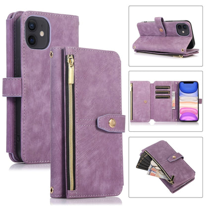 Dream 9-Card Wallet Zipper Bag Leather Phone Case, For iPhone 12, For iPhone 12 Pro, For iPhone 12 Pro Max, For iPhone 11, For iPhone 11 Pro, For iPhone 11 Pro Max, For iPhone X / XS, For iPhone XR