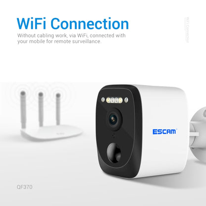 كاميرا ESCAM QF370 3MP للتخزين السحابي PT WIFI تعمل بالطاقة الشمسية IP مع إنذار PIR ودعم الرؤية الليلية والصوت ثنائي الاتجاه، QF370