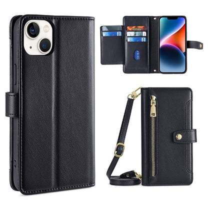 Sheep Texture Cross-body Zipper Wallet Leather Phone Case, For iPhone 14, For iPhone 14 Plus, For iPhone 14 Pro, For iPhone 14 Pro Max, For iPhone 13 mini, For iPhone 13, For iPhone 13 Pro, For iPhone 13 Pro Max