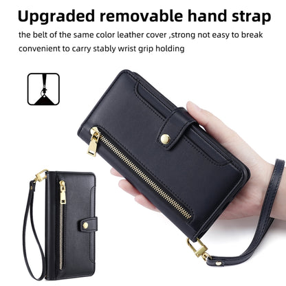 Sheep Texture Cross-body Zipper Wallet Leather Phone Case, For iPhone 14, For iPhone 14 Plus, For iPhone 14 Pro, For iPhone 14 Pro Max, For iPhone 13 mini, For iPhone 13, For iPhone 13 Pro, For iPhone 13 Pro Max