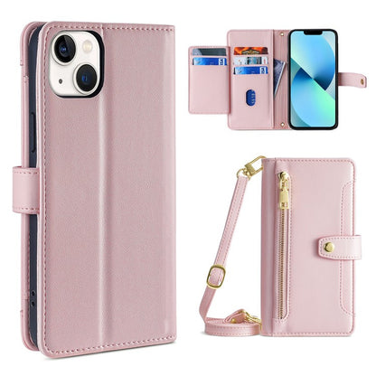 Sheep Texture Cross-body Zipper Wallet Leather Phone Case, For iPhone 14, For iPhone 14 Plus, For iPhone 14 Pro, For iPhone 14 Pro Max, For iPhone 13 mini, For iPhone 13, For iPhone 13 Pro, For iPhone 13 Pro Max