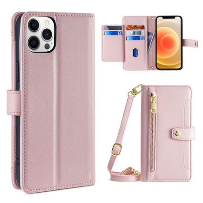 جراب هاتف جلدي بسحاب متقاطع من نسيج الأغنام، مناسب لهاتف iPhone 12 mini وiPhone 12 / 12 Pro وiPhone 12 Pro Max