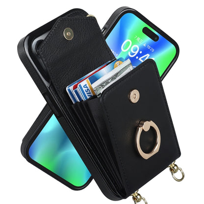 Ring Holder RFID Card Slot Phone Case with Long Lanyard, For iPhone 14, For iPhone 14 Plus, For iPhone 14 Pro, For iPhone 14 Pro Max, For Samsung Galaxy S22 5G, For Samsung Galaxy S22+ 5G, For Samsung Galaxy S22 Ultra 5G, For Samsung Galaxy S23 5G�����...