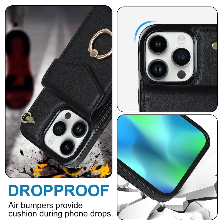 Ring Holder RFID Card Slot Phone Case with Long Lanyard, For iPhone 14, For iPhone 14 Plus, For iPhone 14 Pro, For iPhone 14 Pro Max, For Samsung Galaxy S22 5G, For Samsung Galaxy S22+ 5G, For Samsung Galaxy S22 Ultra 5G, For Samsung Galaxy S23 5G�����...