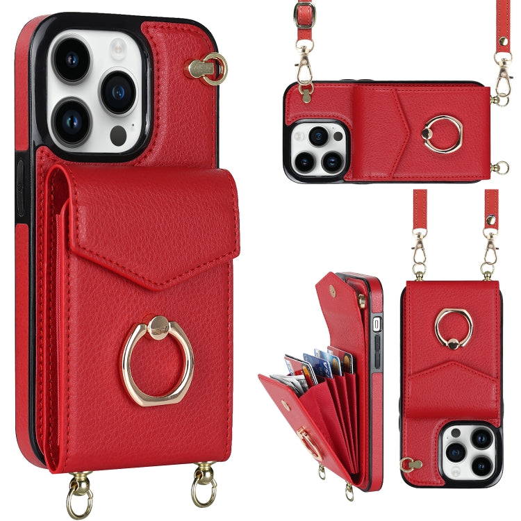 Ring Holder RFID Card Slot Phone Case with Long Lanyard, For iPhone 14, For iPhone 14 Plus, For iPhone 14 Pro, For iPhone 14 Pro Max, For Samsung Galaxy S22 5G, For Samsung Galaxy S22+ 5G, For Samsung Galaxy S22 Ultra 5G, For Samsung Galaxy S23 5G�����...