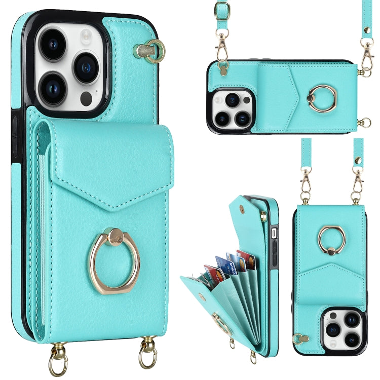 Ring Holder RFID Card Slot Phone Case with Long Lanyard, For iPhone 14, For iPhone 14 Plus, For iPhone 14 Pro, For iPhone 14 Pro Max, For Samsung Galaxy S22 5G, For Samsung Galaxy S22+ 5G, For Samsung Galaxy S22 Ultra 5G, For Samsung Galaxy S23 5G�����...