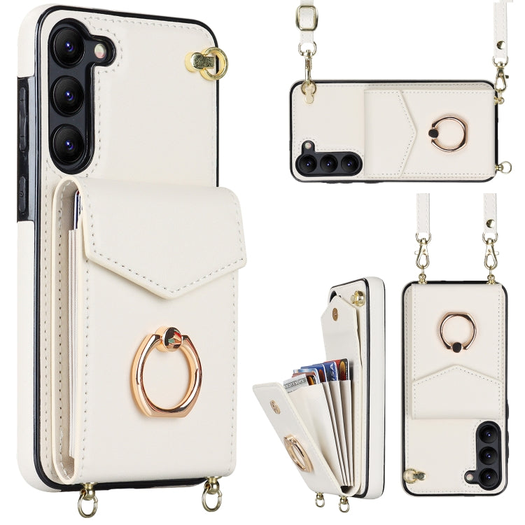 Ring Holder RFID Card Slot Phone Case with Long Lanyard, For iPhone 14, For iPhone 14 Plus, For iPhone 14 Pro, For iPhone 14 Pro Max, For Samsung Galaxy S22 5G, For Samsung Galaxy S22+ 5G, For Samsung Galaxy S22 Ultra 5G, For Samsung Galaxy S23 5G�����...