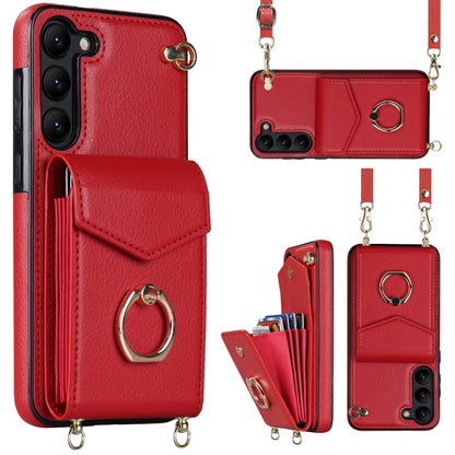 Ring Holder RFID Card Slot Phone Case with Long Lanyard, For iPhone 14, For iPhone 14 Plus, For iPhone 14 Pro, For iPhone 14 Pro Max, For Samsung Galaxy S22 5G, For Samsung Galaxy S22+ 5G, For Samsung Galaxy S22 Ultra 5G, For Samsung Galaxy S23 5G�����...