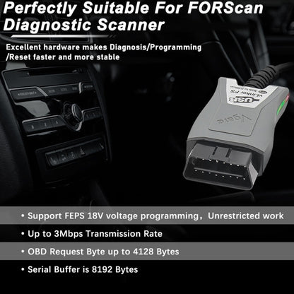 Vgate Vlinker FS ELM327 USB OBD2 Car Diagnostic Tool, Vlinker FS