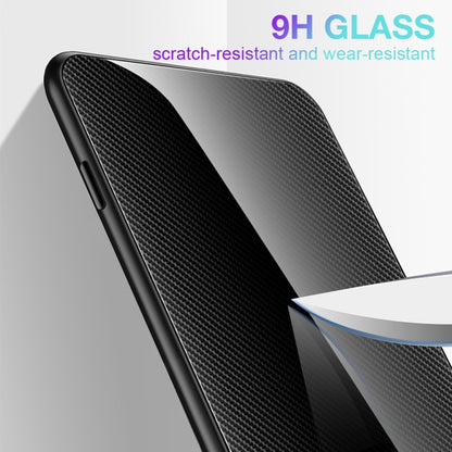 For OPPO A17 Texture Gradient Glass TPU Phone Case, For OPPO A17