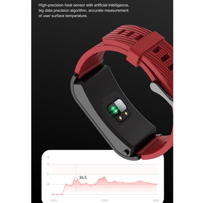 H21 1.14 inch Silicon Band Detachable Smart Watch Support Temperature Measurement / Bluetooth Call / Voice Control