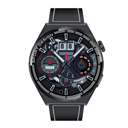 HDT 3 Max 1.6 inch Leather Band IP67 Waterproof Smart Watch Support Bluetooth Call / NFC
