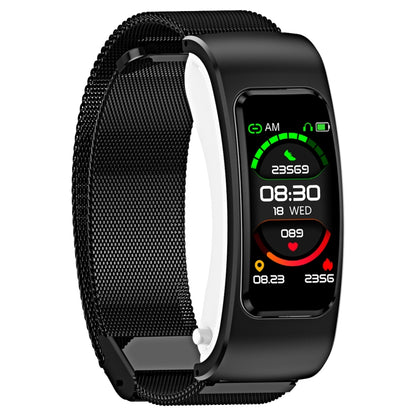 K60 1.08 inch Steel Band Earphone Detachable Life Waterproof Smart Watch Support Bluetooth Call
