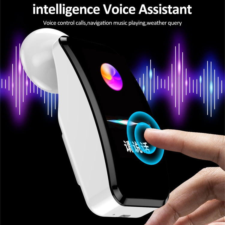 K60 1.08 inch Leather Band Earphone Detachable Life Waterproof Smart Watch Support Bluetooth Call