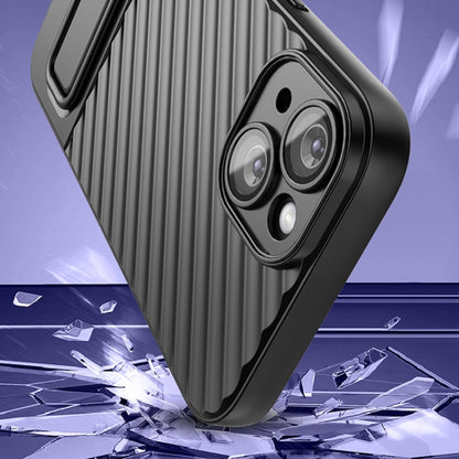 Wavy Texture TPU Phone Case with Lens Film, For iPhone 14, For iPhone 15 Pro Max, For iPhone 14 Plus, For iPhone 15 Pro, For iPhone 15 Plus, For iPhone 14 Pro, For iPhone 14 Pro Max, For iPhone 15