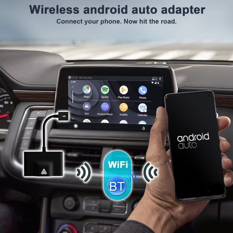 THT-020-3+ USB + USB-C / Type-C Wired to Wireless Carplay Adapter for Android Smartphone, THT-020-3+