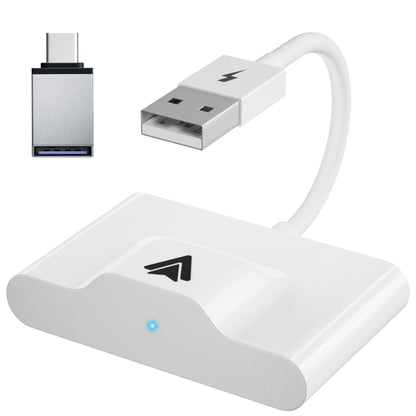THT-020-3+ USB + USB-C / Type-C Wired to Wireless Carplay Adapter for Android Smartphone, THT-020-3+