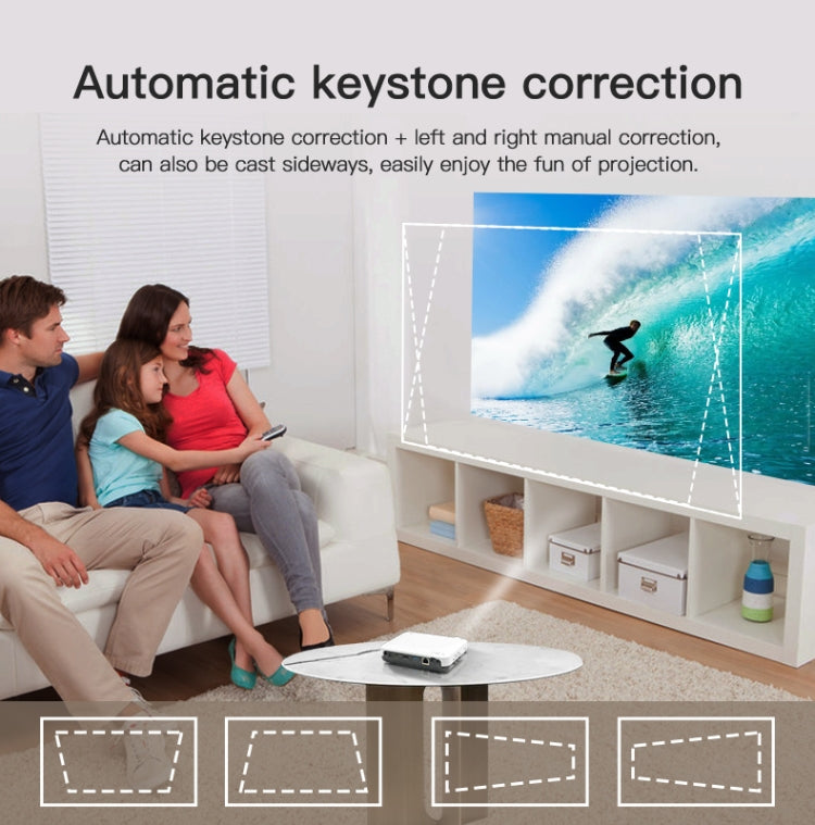 WOWOTO H10S TIDLP DMD 0.45 inch 1920 x 1080P 4K 500ANSI RGB LED Smart Projector