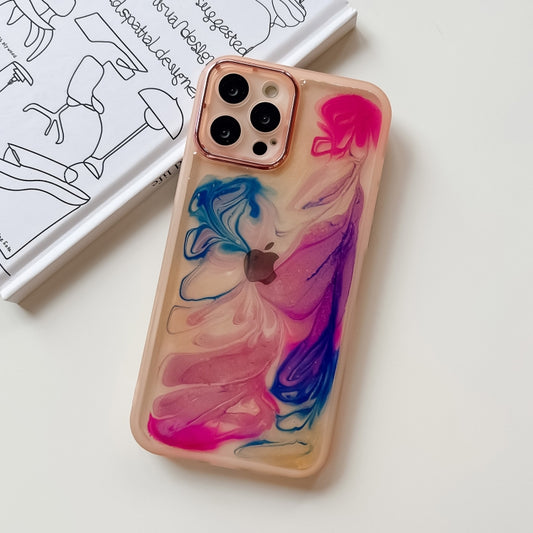 جراب هاتف من مادة TPU مطلي بالكهرباء برسومات زيتية، مناسب لأجهزة iPhone 12 Pro Max، وiPhone 11 Pro، وiPhone 11 Pro Max، وiPhone SE 2022/2020 / 8 / 7، وiPhone 8 Plus / 7 Plus، وiPhone X / XS، وiPhone XS Max، وiPhone XR