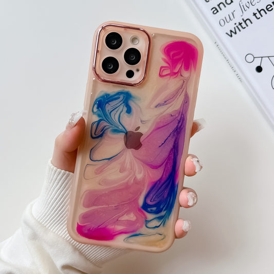 جراب هاتف من مادة TPU مطلي بالكهرباء برسومات زيتية، مناسب لأجهزة iPhone 12 Pro Max، وiPhone 11 Pro، وiPhone 11 Pro Max، وiPhone SE 2022/2020 / 8 / 7، وiPhone 8 Plus / 7 Plus، وiPhone X / XS، وiPhone XS Max، وiPhone XR