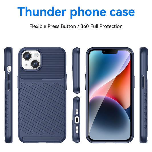 جراب هاتف Thunderbolt TPU مقاوم للصدمات، مناسب لأجهزة iPhone 15 وiPhone 15 Plus وiPhone 15 Pro وiPhone 15 Pro Max