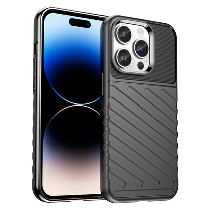 جراب هاتف Thunderbolt TPU مقاوم للصدمات، مناسب لأجهزة iPhone 15 وiPhone 15 Plus وiPhone 15 Pro وiPhone 15 Pro Max