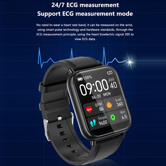 TK10 1.91 inch IP68 Waterproof Leather Band Smart Watch Supports AI Medical Diagnosis/ Blood Oxygen / Body Temperature Monitoring