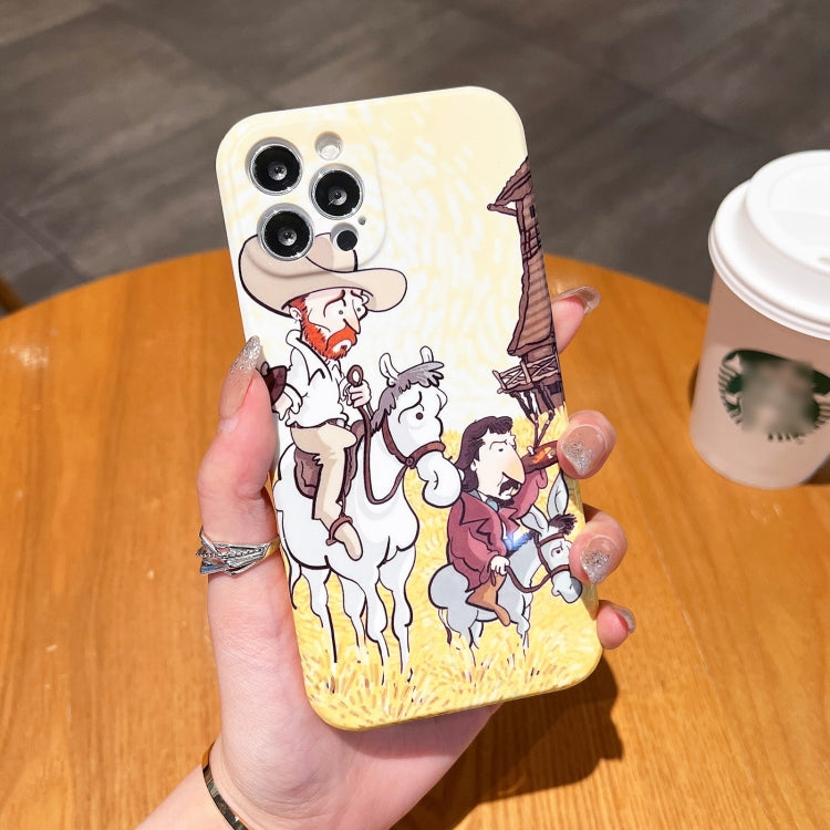 جراب هاتف لامع من البولي كربونات بنمط لوحة زيتية، مناسب لأجهزة iPhone X / XS، iPhone XR، iPhone XS Max، iPhone 8 Plus / 7 Plus