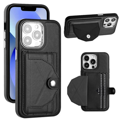 Shockproof Leather Phone Case with Card Holder, For iPhone 13, For iPhone 13 Pro, For iPhone 13 Pro Max, For iPhone 12 / 12 Pro, For iPhone 12 Pro Max, For iPhone 11, For iPhone 11 Pro, For iPhone 11 Pro Max