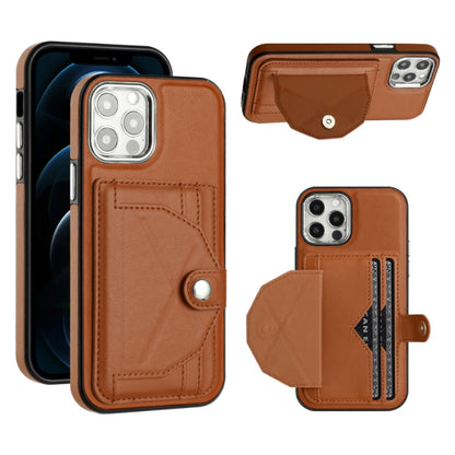 Shockproof Leather Phone Case with Card Holder, For iPhone 13, For iPhone 13 Pro, For iPhone 13 Pro Max, For iPhone 12 / 12 Pro, For iPhone 12 Pro Max, For iPhone 11, For iPhone 11 Pro, For iPhone 11 Pro Max