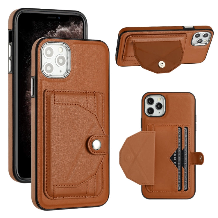 Shockproof Leather Phone Case with Card Holder, For iPhone 13, For iPhone 13 Pro, For iPhone 13 Pro Max, For iPhone 12 / 12 Pro, For iPhone 12 Pro Max, For iPhone 11, For iPhone 11 Pro, For iPhone 11 Pro Max