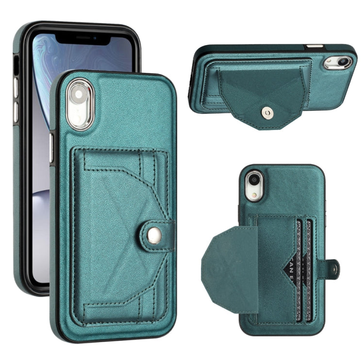 جراب هاتف جلدي مقاوم للصدمات مع حامل بطاقات، مناسب لأجهزة iPhone XS Max وiPhone XR وiPhone X / XS وiPhone SE 2022/SE 2020/6/7/8 وiPhone 6 Plus/7 Plus/8 Plus