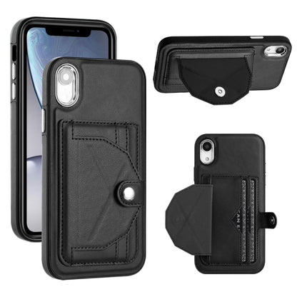 جراب هاتف جلدي مقاوم للصدمات مع حامل بطاقات، مناسب لأجهزة iPhone XS Max وiPhone XR وiPhone X / XS وiPhone SE 2022/SE 2020/6/7/8 وiPhone 6 Plus/7 Plus/8 Plus