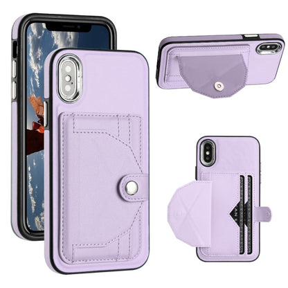 جراب هاتف جلدي مقاوم للصدمات مع حامل بطاقات، مناسب لأجهزة iPhone XS Max وiPhone XR وiPhone X / XS وiPhone SE 2022/SE 2020/6/7/8 وiPhone 6 Plus/7 Plus/8 Plus