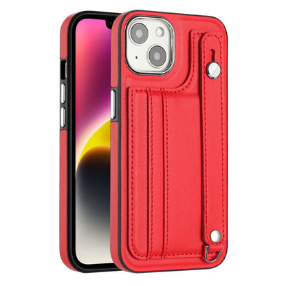 Shockproof Leather Phone Case with Wrist Strap, For iPhone 13, For iPhone 13 Pro, For iPhone 13 Pro Max, For iPhone 12 / 12 Pro, For iPhone 12 Pro Max, For iPhone 11, For iPhone 11 Pro, For iPhone 11 Pro Max
