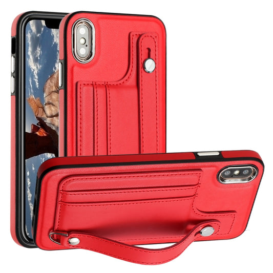 جراب هاتف جلدي مقاوم للصدمات مع حزام معصم، مناسب لأجهزة iPhone XS Max وiPhone XR وiPhone X / XS وiPhone SE 2022/SE 2020/6/7/8 وiPhone 6 Plus/7 Plus/8 Plus