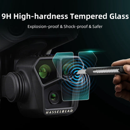 Sunnylife M3P-BHM578 مجموعتان من غشاء زجاجي مقوى عالي الدقة مقاوم للانفجار، Sunnylife لـ DJI Mavic 3 Pro