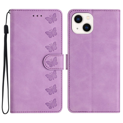 جراب هاتف جلدي منقوش بسبع فراشات، مناسب لأجهزة iPhone 14 Pro Max، iPhone 13 Pro Max، iPhone 13 Pro، iPhone 13، iPhone 13 mini، iPhone 12، iPhone 12 Pro Max، iPhone 12 Pro