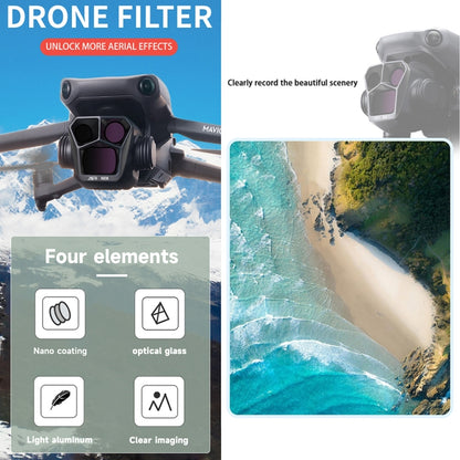 فلتر عدسة JSR GB 3 في 1 CPL ND8 ND16، 3 في 1 CPL ND لـ DJI Mavic 3 Pro