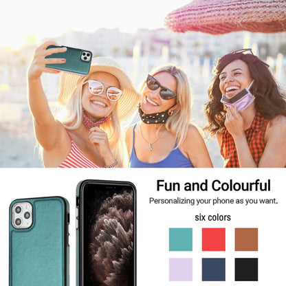 جراب هاتف بتغطية كاملة من الجلد، مناسب لأجهزة iPhone 11 Pro وiPhone X / XS وiPhone XR وiPhone XS Max وiPhone 6s Plus / 7 Plus / 8 Plus